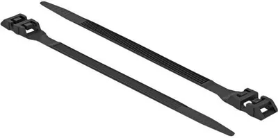 Zdjęcie produktu dla DeLOCK 18887, Zwalniana opaska kablowa, Nylon, Czarny, V2, -40 - 85 °C, 190 mm