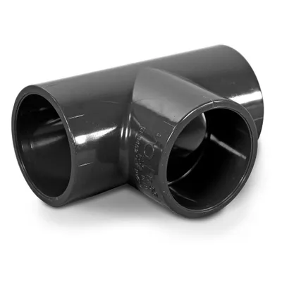 Produktbild von PVC T-Stück 90°, 3x Klebemuffe, 50 mm