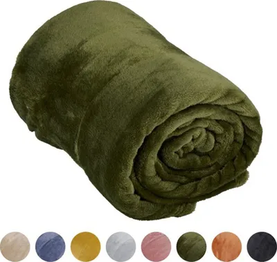 Produktbild von Arti Casa Fleecedecke 150 x 200 CM Tagesdecke - Kuscheldecke - Sofa Überwurfdecke - 1-Personen Sofadecke - Dekoration Wohnzimmer - Waschmaschinenfest - Dunkelgrün - Fleece/Polyester