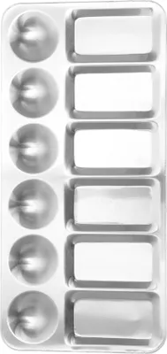 Produktbild von Farbpalette Aquarellpalette Rechteckige Aluminium-Künstlerfarbmischtabletts Mischtabletten-Farbpaletten für Bastelarbeiten Silberfarbton