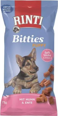 Produktbild von Rinti 75gx16 Bitties Huhn & Ente Puppy
