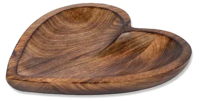 Herzförmige Mangoholzschale, 25,4 cm, Dekoschale