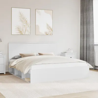 Immagine prodotto di vidaXL Struttura letto con testata bianca 200 x 200 cm in legno di pino massiccio
