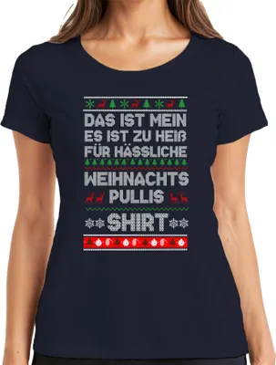 Produktbild von Ugly Christmas Sweater Weihnachtsoutfit - Weihnachten Xmas Christmas Damen T-Shirt, Navy, XL