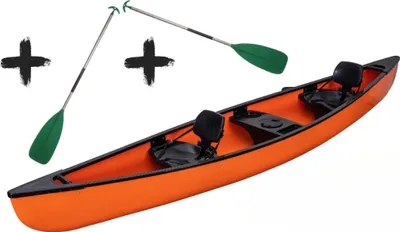 Produktbild von Setangebot Galaxy Kayaks Kanu Cozy mit 2 x Paddel, Farbe Galaxy Kayaks::(CI) Orange