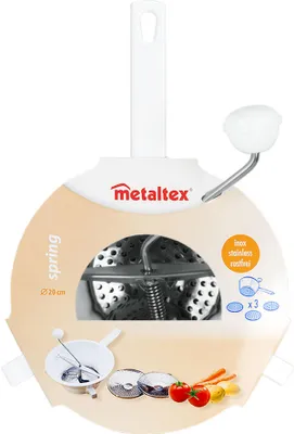Produktbild von Metaltex Passeerzeef 20 cm RVS/Wit