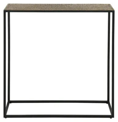 Image de Console FURNLUX bronze métallisé et noir 75 cm / Couleur principale : or / Dimensions : 75 x 75 x 25 cm