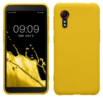 Produktbild von kwmobile Handyhülle für Samsung Galaxy Xcover 5 Hülle - TPU Case - Kabelloses Laden - Schutzhülle Cover in Strahlend Gelb