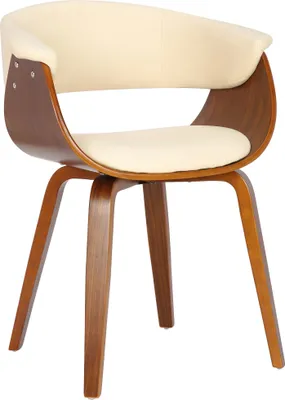 Produktbild von Stuhl HLO-CP104 Kunstleder walnuss  creme