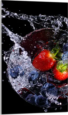 Produktbild von Glasschneidebrett 30x52 Erdbeeren