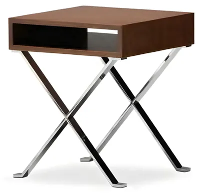 Immagine prodotto di Tavolino in legno e metallo in stile marrone moderno ed elegante