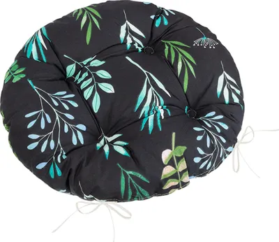 Immagine prodotto di Sedile rotondo trapuntato Adéla - diametro 40 cm - Nero