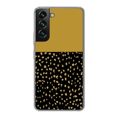 Produktbild von MuchoWow® Handyhülle Schutzhülle Hülle für Samsung Galaxy S22 Polka dots - Ockergelb - Schwarz Silikon Softcase Handy Hülle - Mobiltelefonhülle
