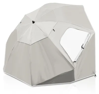 Immagine prodotto di Ombrellone da spiaggia Ikodm da 210 cm con borsa per il trasporto, protezione solare UV50+, inclinabile, ombrellone da giardino leggero per spiaggia, campeggio e terrazza, beige