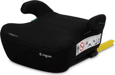 Caretero Jaguar i-Size Sitzerhöhung, Schwarz, 125–150 cm, mit ISOFIX