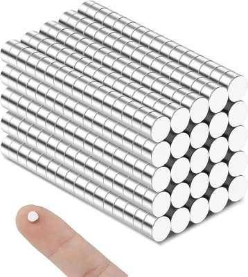 Imagen del producto de Imanes pequeños, extra fuertes, de 5 x 3 mm, paquete de 400 unidades, para pizarras magnéticas