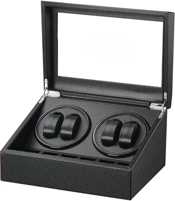 Produktbild von Uhrenbeweger, Automatische Uhrenbeweger Box, Uhrenbeweger für Automatikuhren, Uhrenbox für 2 Uhr - Watchwinder Ultra Leisem Motor, Weiches Uhrenkissen