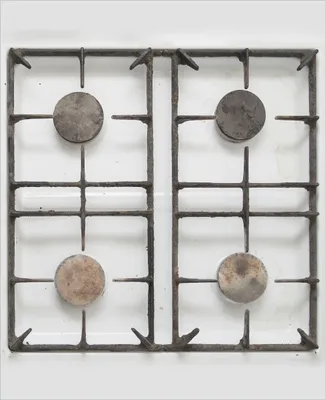 Produktbild von Wallario Magnet für Kühlschrank / Geschirrspüler, magnetisch haftende Folie - 60 x 80 cm, Motiv: Alter Gasherd, ungeputzt und dreckig