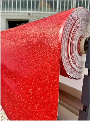 Image de Sous-nappes Bulgommes - PROMO LINGE - Paillette - 200 x 140 cm - rouge