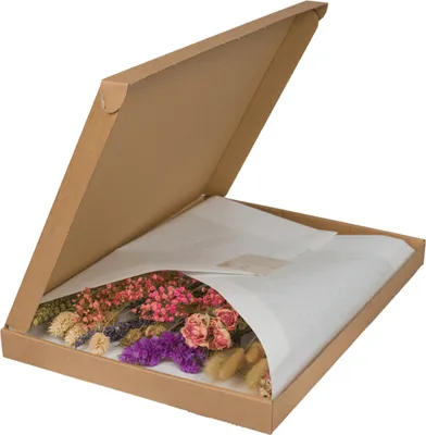 Produktbild von Trockenblumen im Briefkasten - Rosa - Blumenstrauß