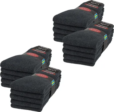 Produktbild von 10 | 20 | 30 Paar Sportsocken Tennissocken Arbeitssocken Damen & Herren - 20 Paar Anthrazit 39-42