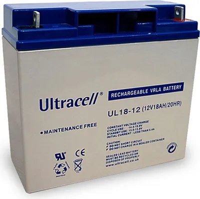 Produktbild von UL18-12 Ultracell Blei-Akku 12 Volt, 18Ah mit M5 Gewinde
