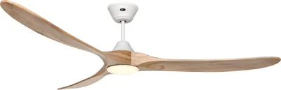 Produktbild von Energiespar Deckenventilator mit LED Beleuchtung und Fernbedienung Eco Genuino-L Matt Weiß / Holz Natur 180 cm