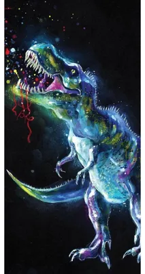 Zdjęcie produktu dla Jerry Fabrics 19TW150, Obraz, Wielobarwny, Prostokątny, Dinosaur, 1 os., Bawełna