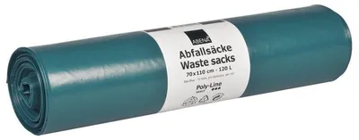 Produktbild von 10x Abfallsäcke 120 L, 700x1100 mm, 76 my LDPE, Blau  | 1 Stück