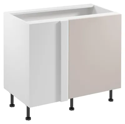 Produktbild von Verlängerter Eckschrank SALERNO – Breite 100 cm, weiß/beige