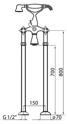 Produktbild von Freistehende Badewannenarmaturen Chrom