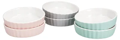 Produktbild von 6er Set Crème Brûlée-Förmchen Emilia rosa mint grau Schälchen