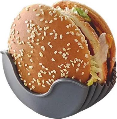 Produktbild von Hamburgerhalter, Silikon - Schwarz