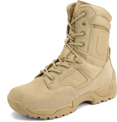 Produktbild von NORTIV 8 Herren Militär Einsatzstiefel Security Tactical Boot Zipper Stiefel Kampfstiefel Springerstiefel Schuhe Farbe: SAND Größe:44
