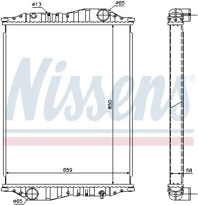 Produktbild von NISSENS 69600A Kühler Wasserkühler Motorkühler