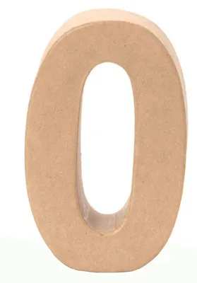Produktbild von Glorex Papp-Zahl 0 17,5 x 5,5 cm