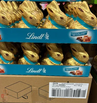 Zdjęcie produktu dla Złoty zajączek Lindt CARAMEL & SALZ  16x 100g  |   1600g