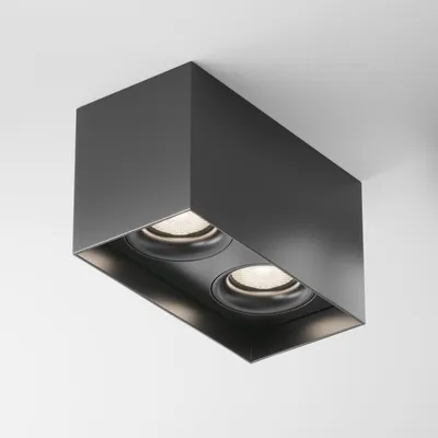 Produktbild von Maytoni Slim Deckenleuchte, Deckenlampe 2x GU10 Rahmenversenkt Schwarz