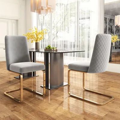 Produktbild von Esszimmerstühle - Stühle - Schalenstühle - Wohnzimmerstühle - Luxus-Stühle - Polsterung - Goldene Metallfüße