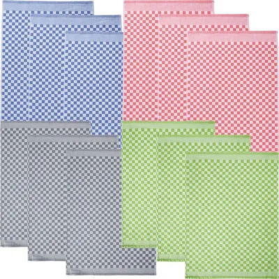 Produktbild von Erwin Müller Geschirrtuch 12er-Pack grün/grau/rot/blau 45x70 cm