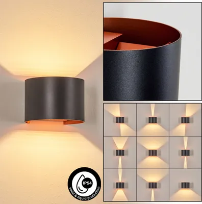 Produktbild von Salbertand Wandlampe aus Metall in Schwarz/Kupferfarben