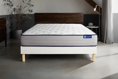 Productafbeelding van Actiflex form matras, 130x190 cm + bedframe met lattenbodem, stevigheid graad 4, pocketvering en traagschuim, hoogte: 22 cm
