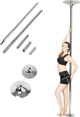 Obrázek produktu pro Pole Dance Pole - Spin Pole - Průměr 4,5 cm - Nastavitelná délka - Odnímatelná a přenosná - Nerezová ocel - Pro komerční použití