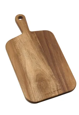 Obrázek produktu pro Krájecí prkénko Cole & Mason Barkway z akácie s rukojetí, malé, 41,8 x 21 cm