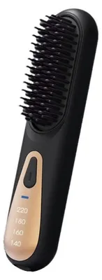 Produktbild von INF Tragbare Haarglättungsbürste - Kabellos, USB-C, Anti-Verbrühung, Heizstufen Schwarz