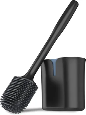 Obrázek produktu pro Kartáč do toalety - Silikonový - Černý - Odolný