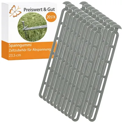 Produktbild von 20x Spanngummi Spannleiter Set Planenspanner mit Niete Planen Befestigung 23,5cm
