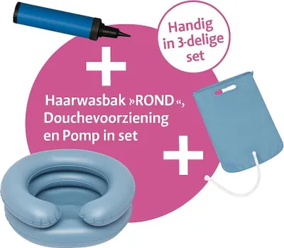 Produktbild von Sundo aufblasbare Haarwaschwanne, blau, inklusive Duschvorrichtung und Pumpe