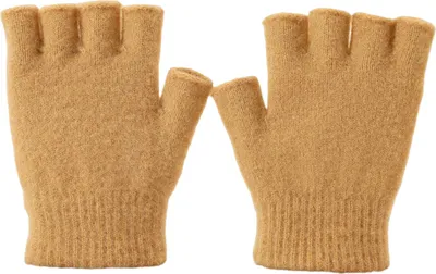 Produktbild von Kinderstrickhandschuhe, Winter-Halbfingerhandschuhe, weiche, farblich abgesetzte, warme Handgelenkhandschuhe für Jungen und Mädchen, geeignet für drinnen und draußen