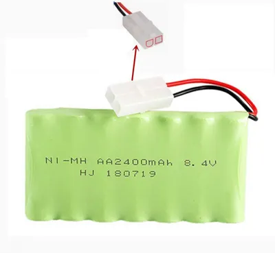 Zdjęcie produktu dla Akumulator RC 8,4 V 2400 mAh, akumulator Ni-MH AA, z wtyczką Tamiya, do samochodów RC, łodzi RC, czołgów RC, elektronarzędzi, urządzeń gospodarstwa domowego